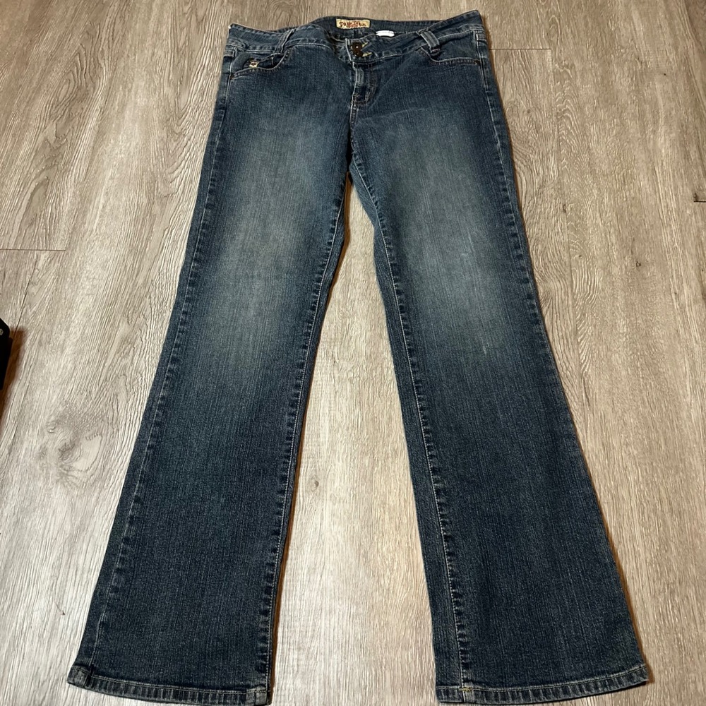 Paris Blues Womens Bootcut Jeans Blue Denim Flared Leg Vintage Y2K‎ Style